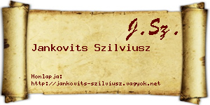 Jankovits Szilviusz névjegykártya